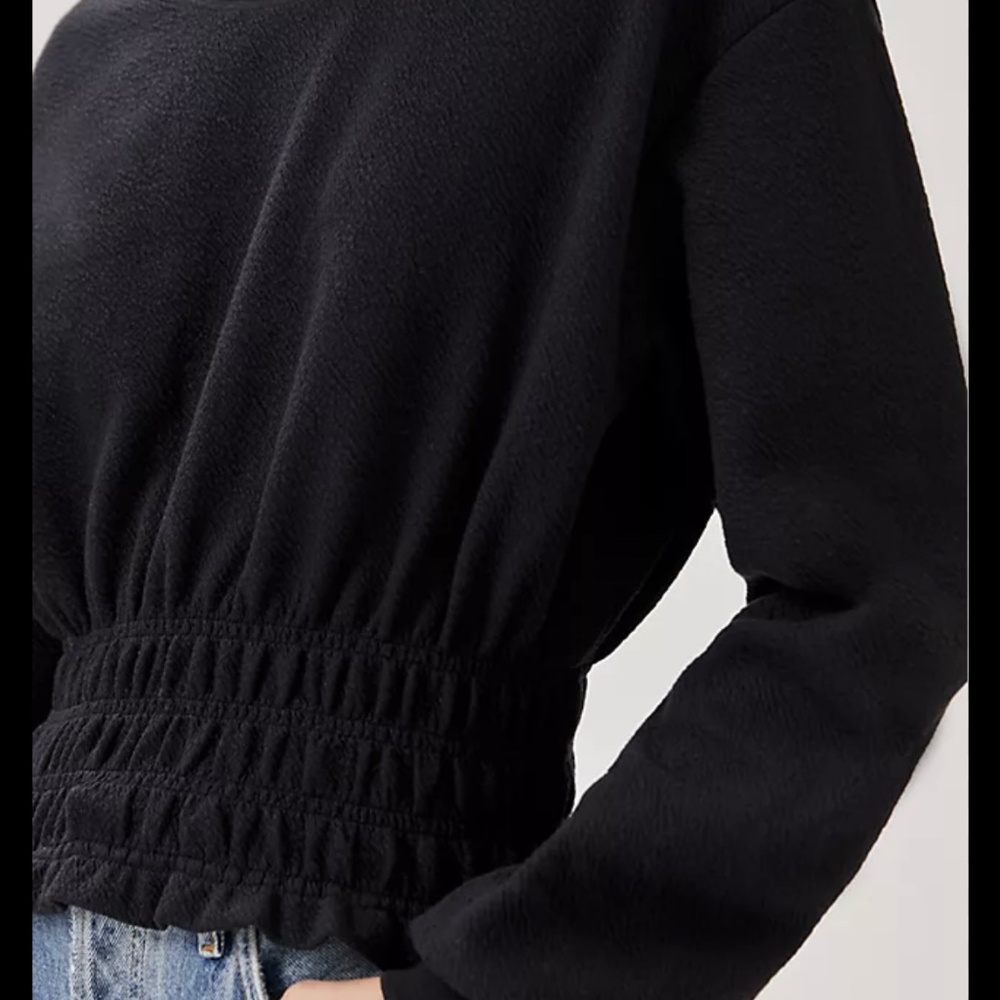 Anthropologie/Maeve Black Knit Top size Small